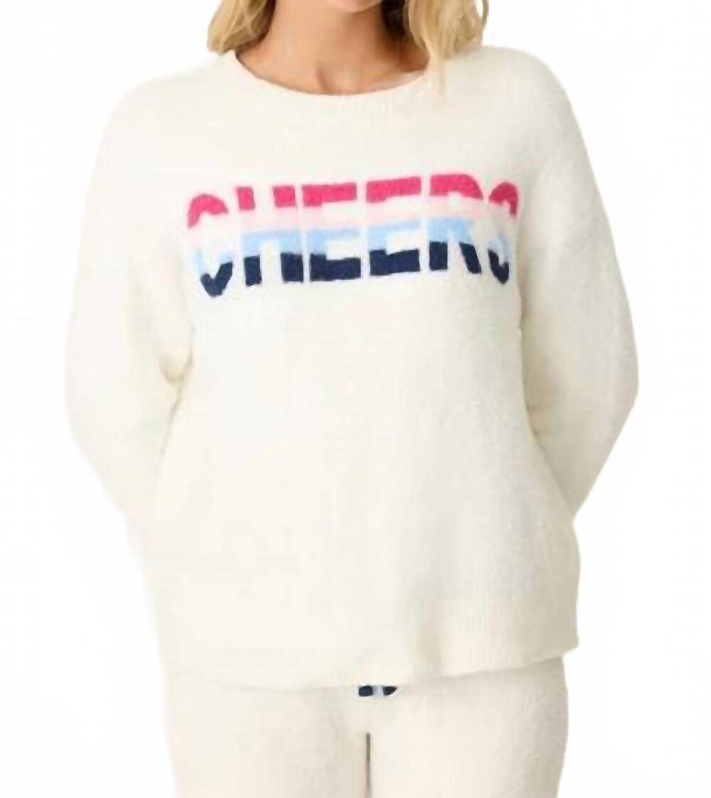 NEW PJ SALVAGE marshmallow party snuggle sweater in powder white